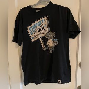 Johnny Cupcakes Support Local Black T-Shirt Size Men’s Large